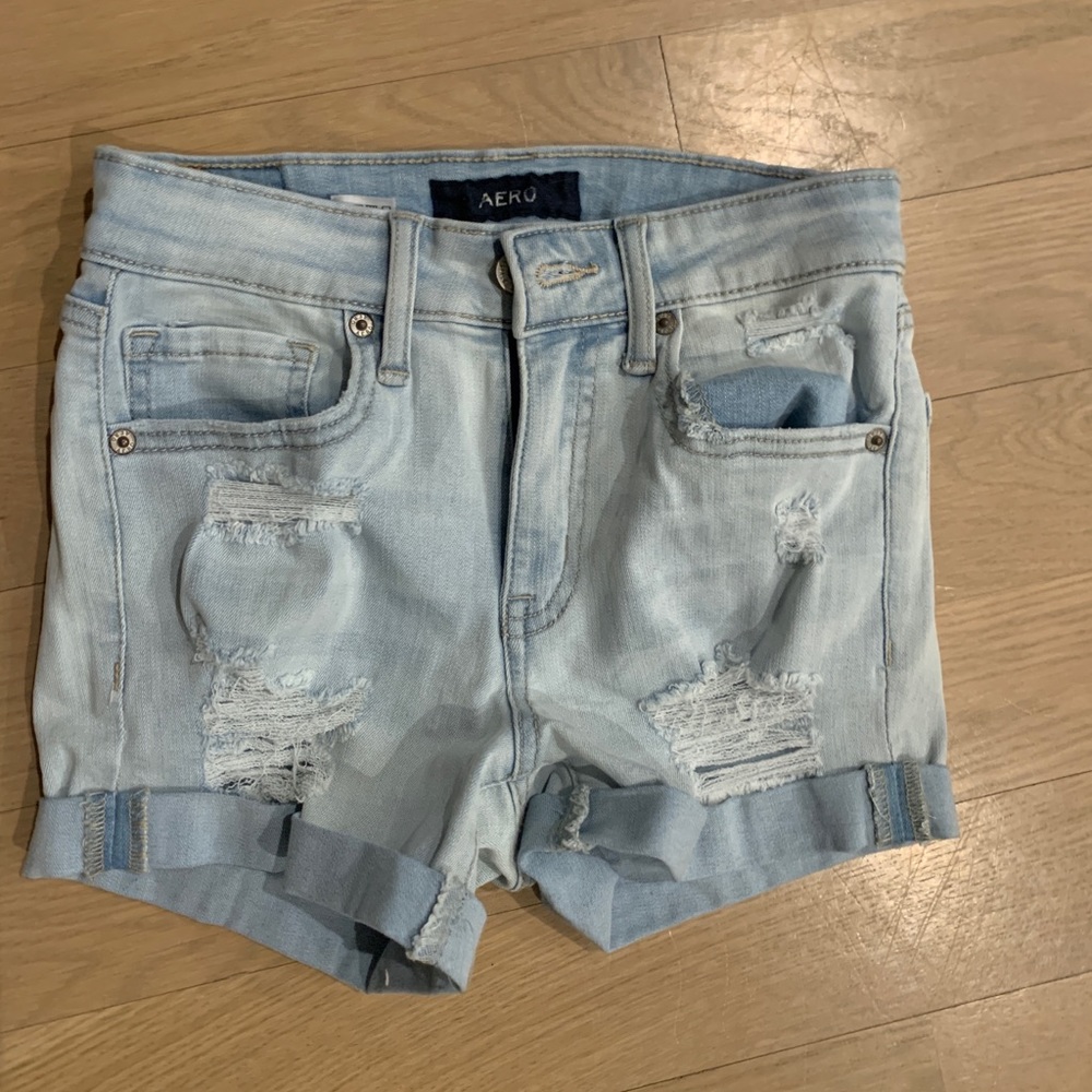 Aero high-rise midy Jean shorts